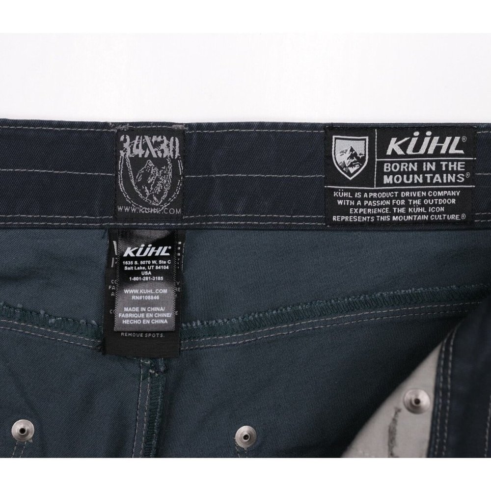 Kuhl RYDR Lean Pants Jeans Men's 34 X 30 Vintage Patina Dye Black N Blue - Picture 7 of 8